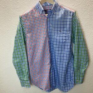 Vineyard Vines Mens Med Slim Fit Tucker Shirt Long Sleeve Pastel‎ Colorblock